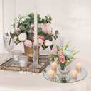 Amyhill 8 Pcs Round Mirrors for Centerpieces Table Decorations Acrylic Circle Mirrors Tray Candle Plates for Wedding Baby Shower Birthday Party Bulk Supplies(16 Inch)
