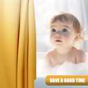 OLANLY Luxury Yellow and White Ombre Shower Curtain Sets with 12 Hooks, Waterproof and Washable Decorative Shower Curtains for Bathroom, 72x72 Inches