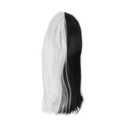Black and White Wigs, Women's s Straight Hair Wigs, Black and White Synthetic Wigs for Cosplay Halloween Cosplay Costume Wigs