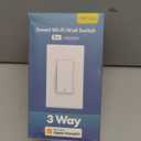 meross 3-Way Smart Switch 1 Pack, Neutral Wire Required, Compatible with Apple HomeKit, Alexa, Hey Google and SmartThings, Single Pole & 3 Way, 2.4GHz Wi-Fi, Remote and Voice Control, No Hub Required