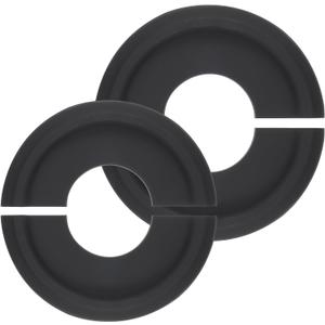 PATIKIL Ceiling Medallion, 2 Pcs 10" OD x 4" ID PU Decorative Ceiling Light Medallion Chandelier Medallion Split Ceiling Light Cover Plate for Ceiling Light Fixtures Fans, Black