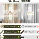 Double Curtain Rods 32 to 115 Inches, HOTOZON Blackout Double Curtain Rods for Windows 83 to 111 Inches (6.9-9.25 ft), 6/8 Inches Wrap Around Room Darkening Telescoping Drapery Rod, Gold