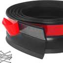 DGSL Universal Garage Door Seals Bottom Rubber, Garage Door Rubber Seal Strip Replacement, Weatherproofing Garage Door Weather Stripping with Nails (10 Feet)