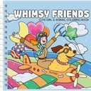 Whimsy Friends Adult Coloring Book for Relaxation - Gentle Symbiosis of Human and Animal Soothing Coloring Books for Adults Relaxation - Perfect Stress-Relieving Gift for Women Pack Of 2