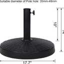 Blissun 31 lbs Heavy Duty Patio Market Umbrella Base Stand