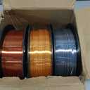 3 x Shiny Silk Gold Silver Copper PLA Filament Bundle, 1.75mm 3D Printer Filament, Each Spool 0.5kg, 3 Spools Pack, with One 3D Printer Remove or Stick Tool MIKA3D