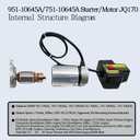 951-10645 751-10645 Electric Starter Motor JQ170 for Husqvarna Ariens Troy-Bilt MTD Cub-Cadet Craftsman LCT 951-10645A 751-10645A Snow Blower/Thrower 208cc 254cc Engine
