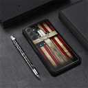 for Samsung Galaxy A15 Case 6.5 with Cross American Flag Four Corner Airbag Protection Design Soft Silicone Frame Personalized Pattern Case Compatible with Samsung Galaxy A15 for Men