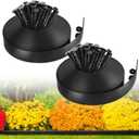 MIXC Garden Edging Border, 100FT 2 Inch Tall Plastic Landscape Edging with 150 Stakes, Flexible Tool-Free Lawn Border for Yard, Flower Bed & Landscaping (black)