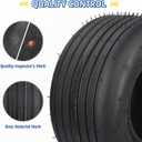 GICOOL (2 Pack) 13x6.50-6 Tubeless Lawn Mower Tires, 13x6.50-6 Riding Lawnmower Straight Rib Tread, 4 Ply