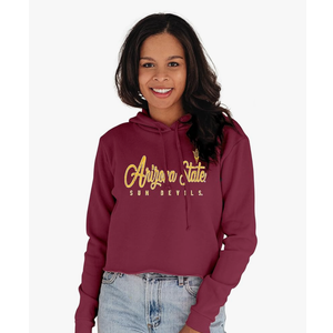 Women's Vintage Crop Hoodie, Size M