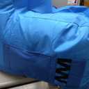 Big Joe Dorm Bean Bag Chair with Drink Holder and Pocket, Two Tone Blue Smartmax, Durable Polyester Nylon Blend, 3 feet