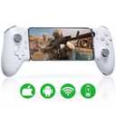 ATUTEN Phone Game Controller Android, Mobile Gaming Controller for iphone 16/15 Stream Pc/Xbox/Ps5 Games on Mobile Phone, Dual Hall Linear Trigger, Stretch Panel Straight, Through Charging Capability