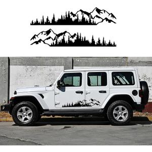 (2pcs) Mountain Tree Forest Graphic Car Sticker Waterproof Sunscreen Decorative Side Door Vinyl Decal Accessories for Pickup Truck SUV Off-Road RV Camper Transporter (Gloss Black) (2pcs) Mountain Tree Forest Graphic Car Sticker Waterproof Sunscreen Decorative Side Door Vinyl Decal Accessories for Pickup Truck SUV Off-Road RV Camper Transporter (Gloss Black)