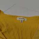 Max Studio Women's Side Cinched Surplice Neck Top, Sunshine, Small