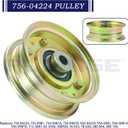 2 Pack 756-04224 Flat Idler Pulley Replaces Cub Cadet 756-04224 Pulley, MTD 756-0981A, 756-0981A Flat Idler Pulley, 756 0981A Toro 112-3687 for Cub Cadet lt1050 Idler Pulley, lt1042, ltx 1045