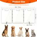 Acrylic Dog Gate, 31in Tall Freestanding Clear Pet Gate for Doorways, Transparent Clear Dog Gate Indoor for Large Openings & Stairs, Foldable Pet Gate for Dogs (3 Panel - 60'' W x 31'' H)