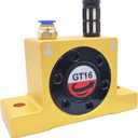GT16 G 1/4'' Pneumatic Turbine Vibrators, Silent Golden Industrial Turbine Vibrator for hopper, Pneumatic Ball Vibrators With Silencer and Connector
