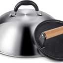 Griddle Accessories for Blackstone, Commercial Grade 12 Inch Heavy Duty Round Melting Dome with 7" Round Cast Iron Grill Burger Bacon Press, Perfect for Blackstone Camp Chef Flat Top Griddle Grill