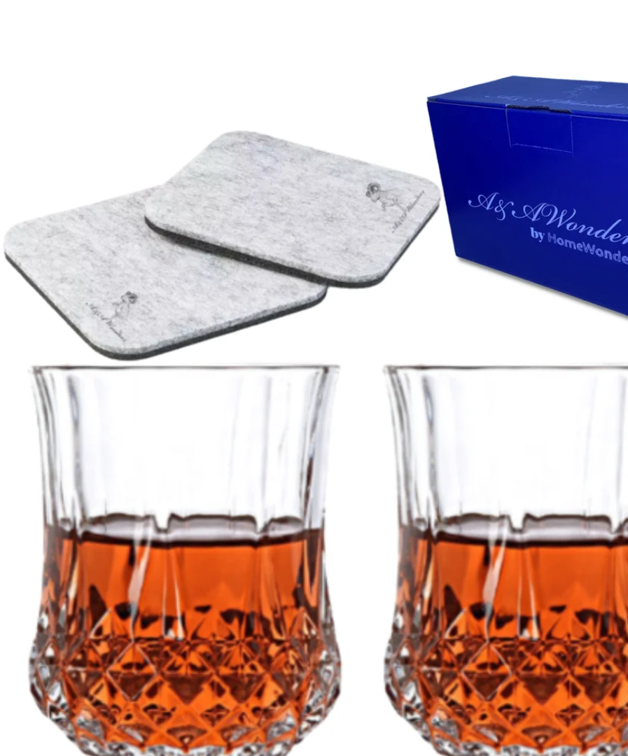 Whiskey Glasses 8 oz Premium Scotch Glasses Set of 24 Old Fashioned Whiskey Glass