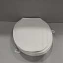 Centoco 2 inch Raised Toilet Seat for Seniors, Elongated, Closed Front with Cover, Plastic, Made in the USA, HL800STS-001, White