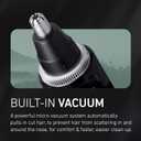 Panasonic Ear and Nose Hair Trimmer for Men with Vacuum Cleaning System, Powerful Motor and Dual-Edge Blades for Smoother Cutting, Wet/Dry ER-GN70-K (Black)