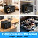 Small Safe, Locker Safes with Key and Coin Slot, Little Safes for Money, Cheap Home Safety, Small Hidden Safe, Savings Box with Key Mini Security for Home, Office, Travel, Pets0.23 Cubic