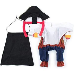 Pet Pirate Costume for Cats and Dogs XL Stylish Pirate Suit Apparel with Hat Festival and Party Wear Photo Prop Outfit Comfortable Everyday Pet Clothing