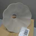 Veemoon E27 Vintage Glass Lampshade Small White Frosted Glass Lampshade European Flower Shape Lamp Shade Tulip Light Covers Replacement for Table Wall Ceiling Light Home Office Dining Room