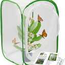 RESTCLOUD Insect and Butterfly Habitat Cage Terrarium Pop-up 24 Inches Tall with Zipper Protection
