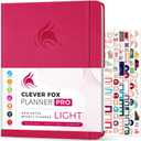 Clever Fox Planner PRO Light  Weekly & Monthly Life Planner to Increase Productivity, Time Management and Hit Your Goals, 8.5x11 (Dark Pink)