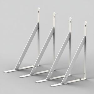10 Inch Shelf Brackets, Set of 4, Steel (White, 10inch 4 Pack)