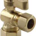 Kingston Brass KF5440BB 5/8" OD Comp X 1/2" OD Comp Angle Stop Valve, Brushed Brass