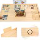 WOOD CITY Building Baseplate Table for Lego, Building Tray Board with Storage and Classify, Activity Sensory Platform Table for Adults Children and Seniors with Lazy Susan