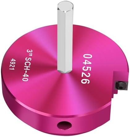 JYINCPED PVC Pipe Reamer 3-Inch Head, PVC Fitting Saver with 3/8-Inch Hex Shaft, Socket Saver Plastic Pipe Fitting Reamer Plumbing Tool for Schedule 40 CPVC ABS Socket Hub Removing, Fit 1/2" Drills