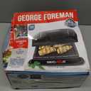 George Foreman 4-Serving Removable Plate Electric Grill and Panini Press, George Tough Non-Stick Coating, Drip Tray Catches Grease, Black