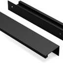 Peaha 7 Pack Matte Black Finger Edge Pulls for Cabinets 6-1/4 Inch Invisible Hidden Drawer Handles Concealed Hardware