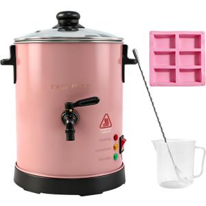 Fast MELT 6Lbs Soap Base Melter - Soap Making Kit with Constant Temperature Control Melter, Quick Pour Spout, Ideal for Homemade Soap Business Fast Loading Easy Clean Pink