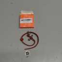 BRONZEDOG Leather Cat Collar with Removable Bells Non Breakaway Kitten QR Tag for Girl Boy (7" - 9" for Cats, Red & Silver)