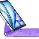 Keyboard Case for iPad Air 13 inch (M3 2025/M2, 2024),iPad Pro 12.9 inch (3/4/5/6th Gen)Magic-Style Magnetic  Floating Cantilever Stand  Backlit Keyboard Case with Multi-Touch Trackpad (Purple)