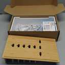 Pezin & Hulin Bamboo Cable Management Box, Wire Organizers for Cords, Charge Station Box, Desktop Dock Organizer Rack for Electronic Device (Include 6 Cables)(No Power Adapter) -Natural + White