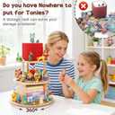 360 Rotating Storage Shelf for Toniebox 1/2, 3-Tier Organizer Holder for 30~40 Tonies Figures, Wooden Magnetic Stand Display for Tonie Box + Characters + Tonieplay Game + Controller