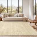 Valenrug Washable Rug 5x7 - Stain Resistant 5x7 Area Rugs for Living Room, Non Slip Backing Printed Rugs for Bedroom, Folable Machine Washable Area Rug (5'x7', Tan)