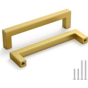 homdiy 5 Pack 5 Inch Gold Cabinet Handles Gold Kitchen Cabinet Handles