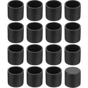 uxcell 48Pcs Chair Leg Caps, Fit OD 19mm (3/4 Inch) Non-Marking PVC Chair Leg Tips Non-Slip Chair Leg Floor Protectors Round Table Covers End Caps for Furniture, Black