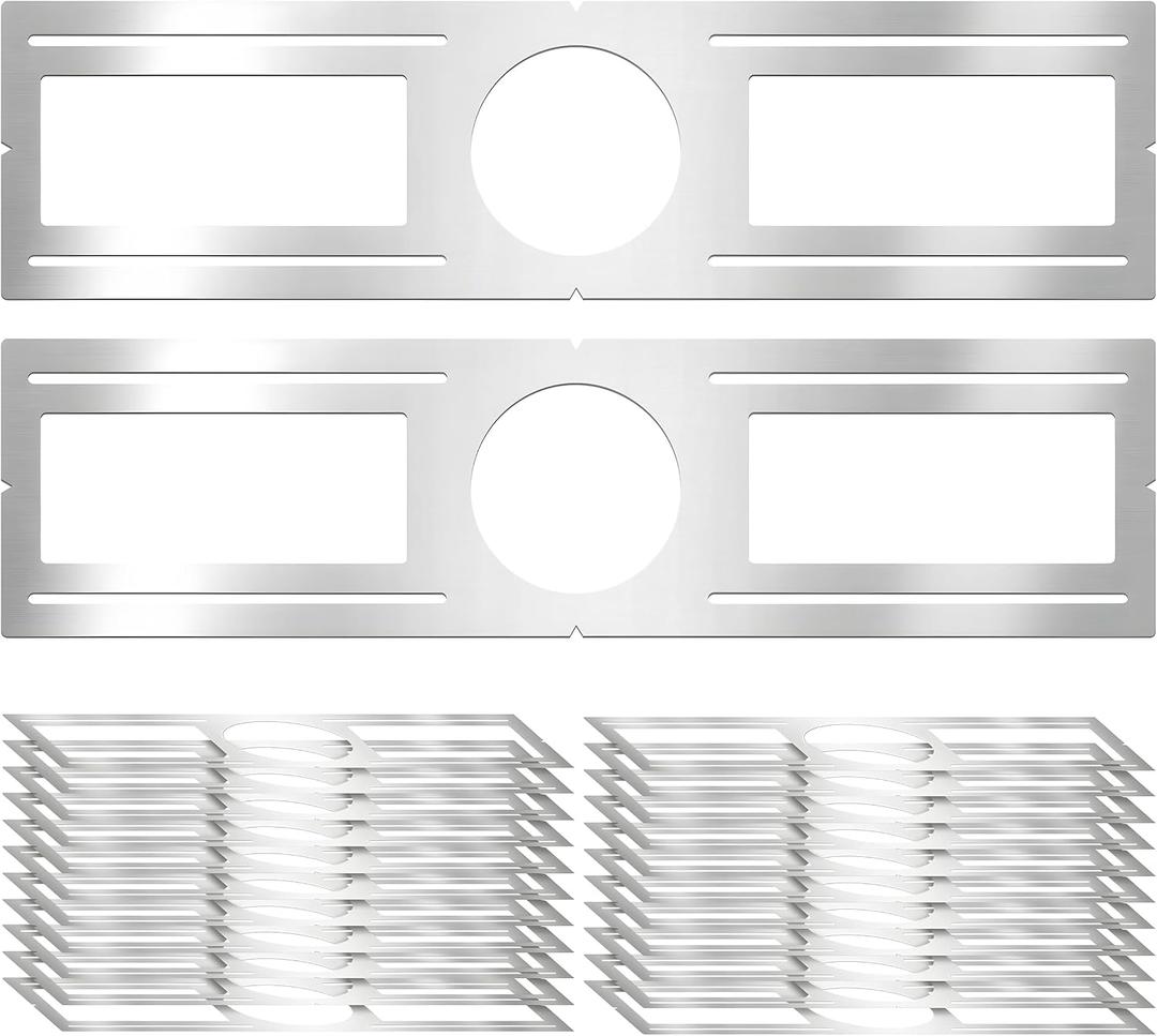 24-Pack New Construction Mounting Plate, 4Inch, LED Recessed Lighting Housing Kits, Flat Steel Rough-in Bracket Fixture for LED Light Bar, Shallow Recessed Lighting Housing Plate