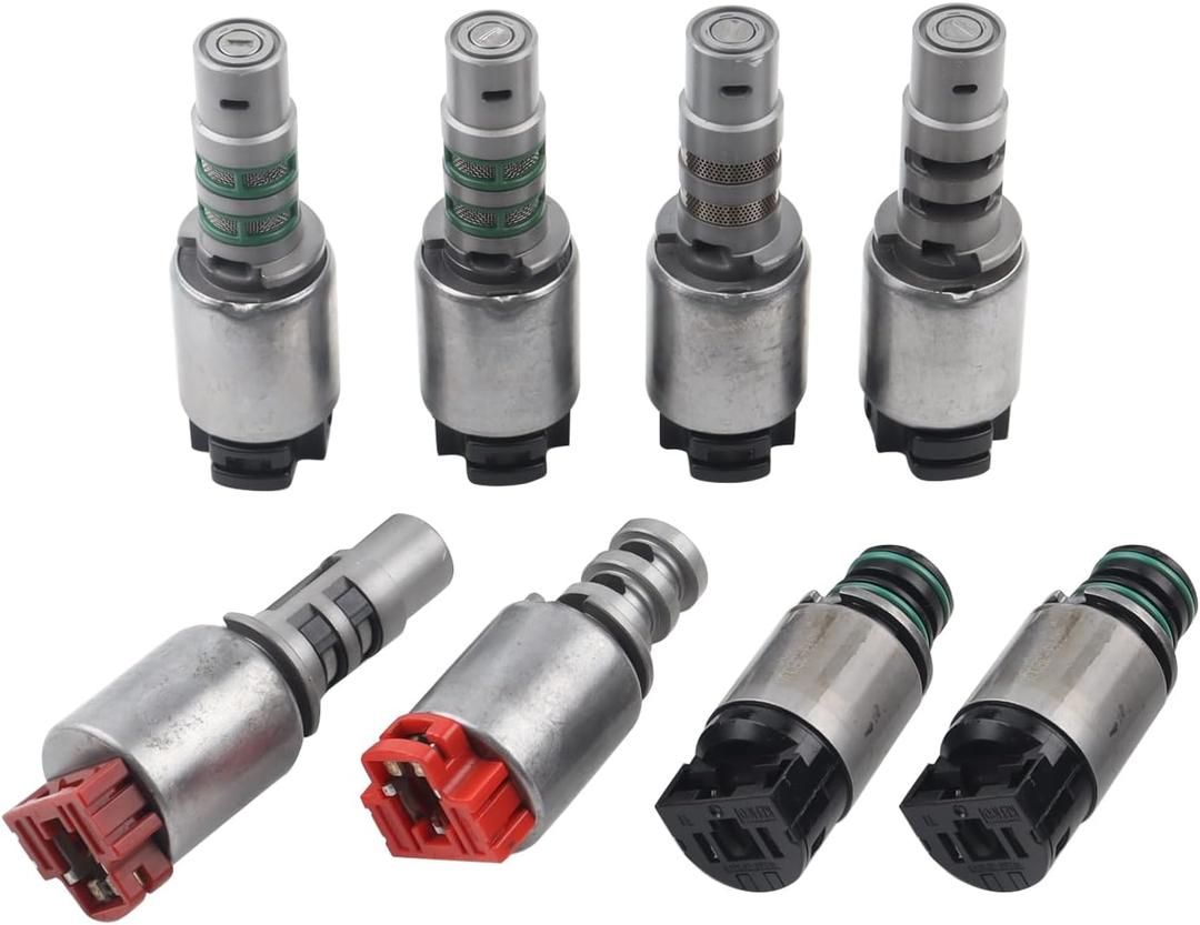 8Pcs 6-Speed Transmission Shift Solenoid Kit Compatible with Hyundai Elantra Sonata Grandeur Tucson Veracruz,Kia Forte Optima Sorento Soul Lotze Sportage Replace# A6LF1 A6LF2 A6LF3 A6MF1 A6MF2