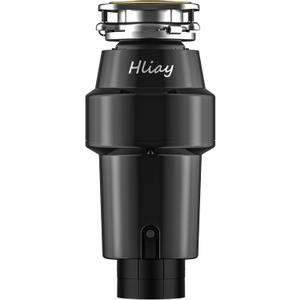 DC 1 HP Garbage Disposal Quiet 60dB with Power Cord, Continuous Feed | Food Waste Disposer with Dishwasher Hookup, 6-Stage Grinding, 3-Bolt, 120V 60Hz, 2800RPM, Titanium Stainless Steel