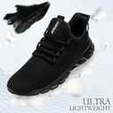 Sneakers for Men Running Casual Lightweight Tennis Shoes Walking Athletic Gym Workout Shoes Summer (11, Black)