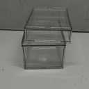 BINO | Clear Stackable Storage Drawers, Medium - 2 Pack | Clear Storage Drawers with Built-In Handles | Durable Plastic Organizer Drawer | Modular Stackable Drawer Acrylic Organizer